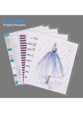 15 Pack Clear Plastic Transparent A4 Document File Folder Project Organiser Protector L-Type Presentation Pockets Paper Storage School, Office Supplies - view 5